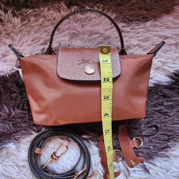 Longchamp Cognac Color Mini Bag with Removable Strap NWT - Picture 4 of 6